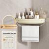 Miflame Punch-Free Wall-Mounted Triangle Bathroom Storage Shelf Set