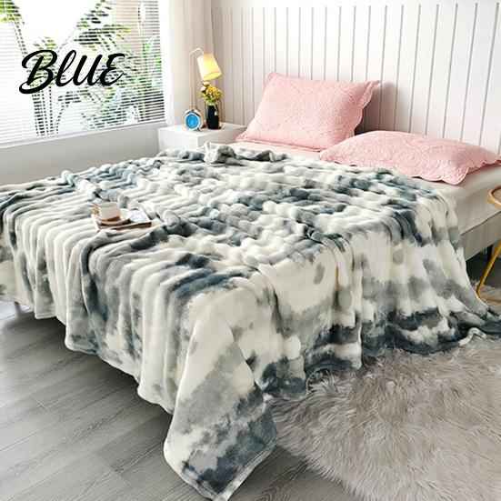 Plüsch-Überwurf 3D-Blasen-Decke Tie-Dye Kunst-Kaninchenfell-Textur Tragbar Büro-Nickerchen Fleece Weich Warm Gemütlich Dekorative Abdeckung für Couch Sofa Bett