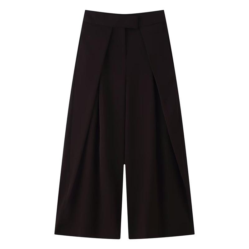 European & American Retro Style Women's Loose Wide-Leg Pants with Pleats - 2025 Collection