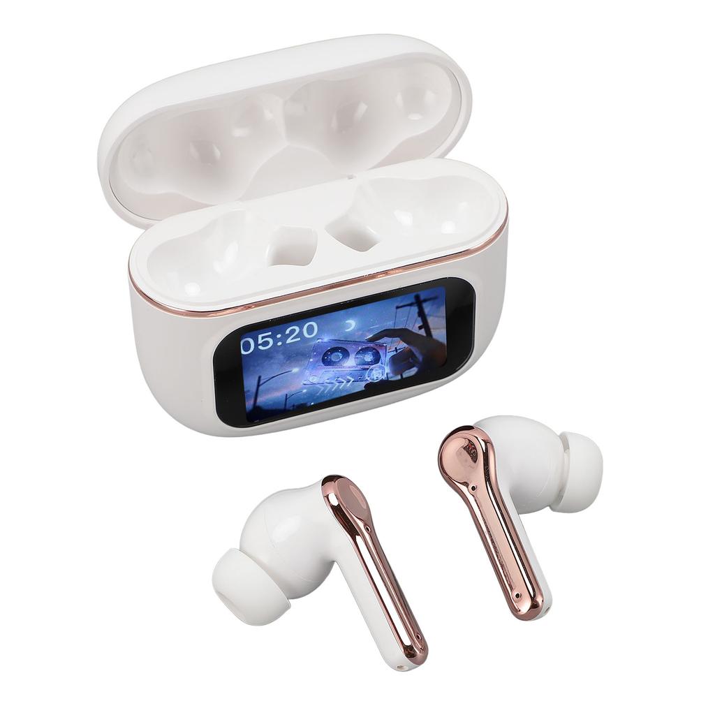 Earphones LCD Full Color Display Noise Reduction Multifunctional Rechargeable Headset Earbuds