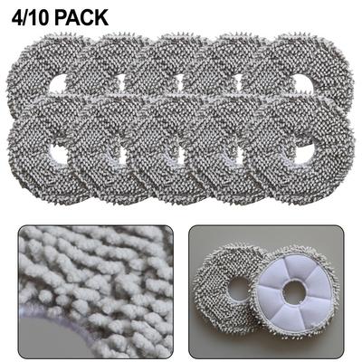 4 or 10 Pack Microfiber Mop Cloths for Conga 13090 Home Robot Vacuums