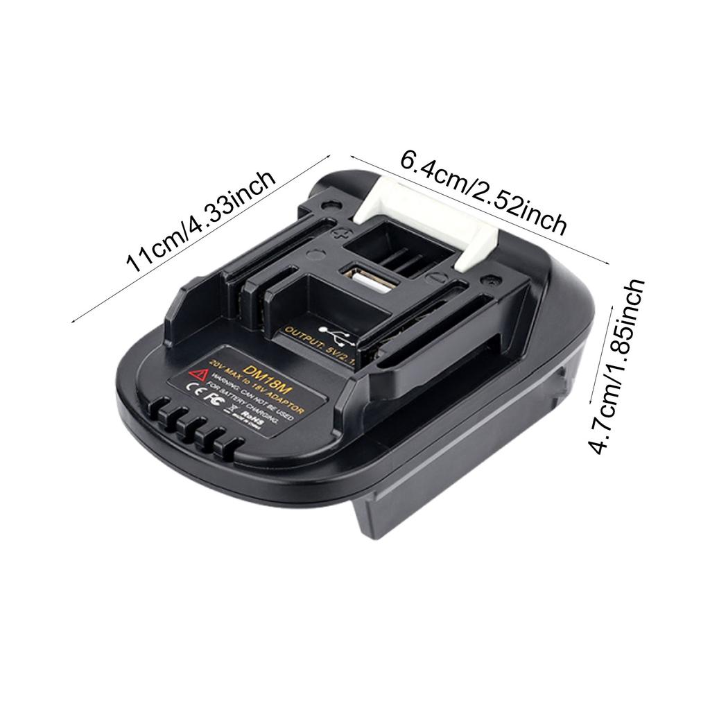 DM18M Battery Adapter for Makita 18V Tools Convert for Dewalt 20V Battery & Milwaukee M18 18V Battery To Makita 18V Battery
