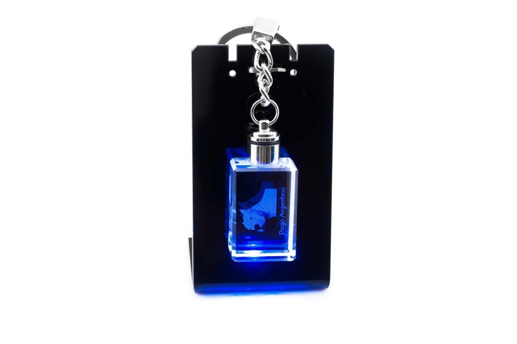 Dogo Argentino - Crystal Key Ring with Dog Photo, Illuminated Key Ring, Unique Gift by Art-Dog Brand
