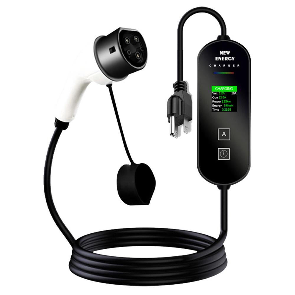 

Зарядное устройство для электромобиля, 16 А, 3,5 кВт, портативное зарядное устройство для электромобиля со светодиодным экраном и интеллектуальной температурой US PLUG K23660US