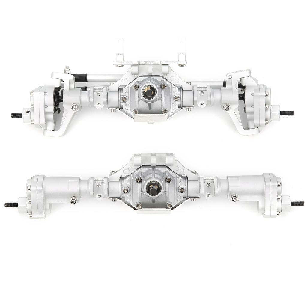 Front Rear Axle Upgrade Parts Fit for SCX10 II 90046 90047 1 10 Axial RC Car ModelSilver