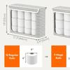 Foldable Toilet Paper Holder With Lid Large Capacity Space-Saving Bathroom Organizer Clear Window Toilet Paper Storage Box