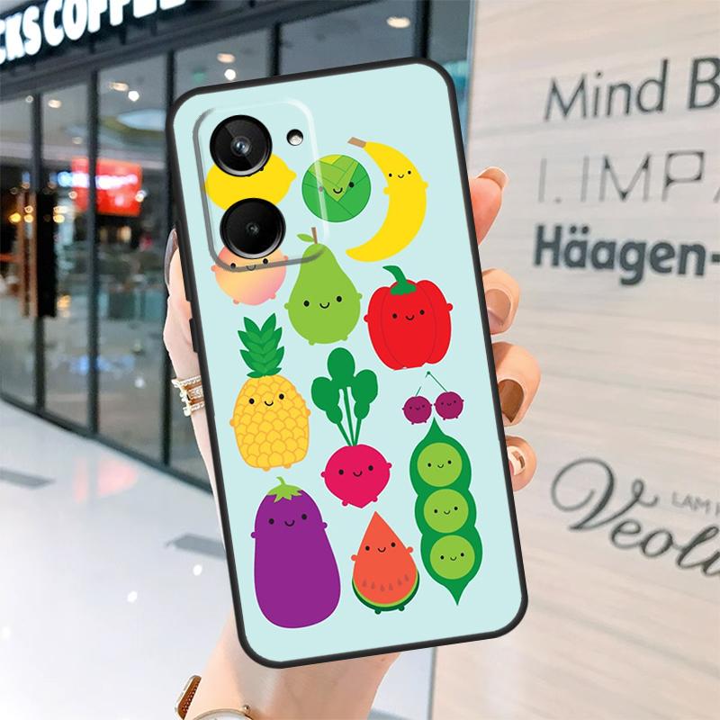 Vegan Pattern Case For Realme 15 Pro 14 13 11 12 Pro Plus GT7 GT6 C55 C51 C53 C35 C33 C61 C65 C67 C71 C75