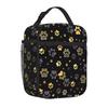 Dog Paw Print Insulated Lunch Bag for Women Reusable Lunch Box for Work School Picnic Cooler Thermal Bento Bag for Boys Girls