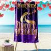 Custom Name Unicorn Academy Print Beach Towel, Large Soft Quick Dry Towel for Beach Camping Swimming