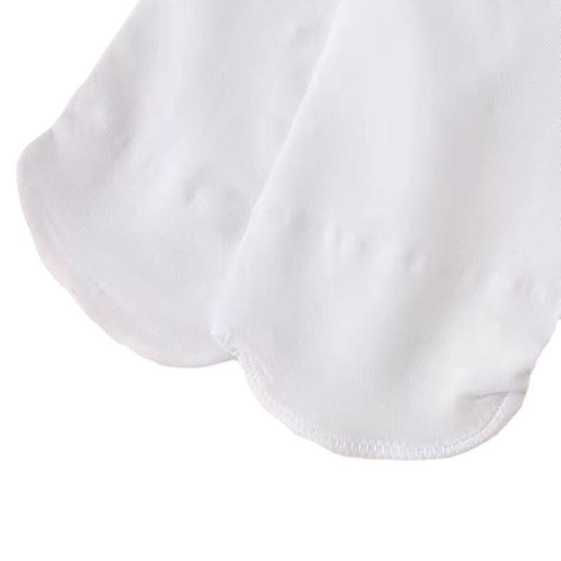 Women's Japanese Style Velvet Knee-High Socks: White & Black Mid-Calf Length Stockings