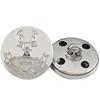 Metal Buttons High-End Clothing Accessories Hand-Sewn Round Silver Buttons Uniform Tooling Jacket Shirt Shoulder Buttons