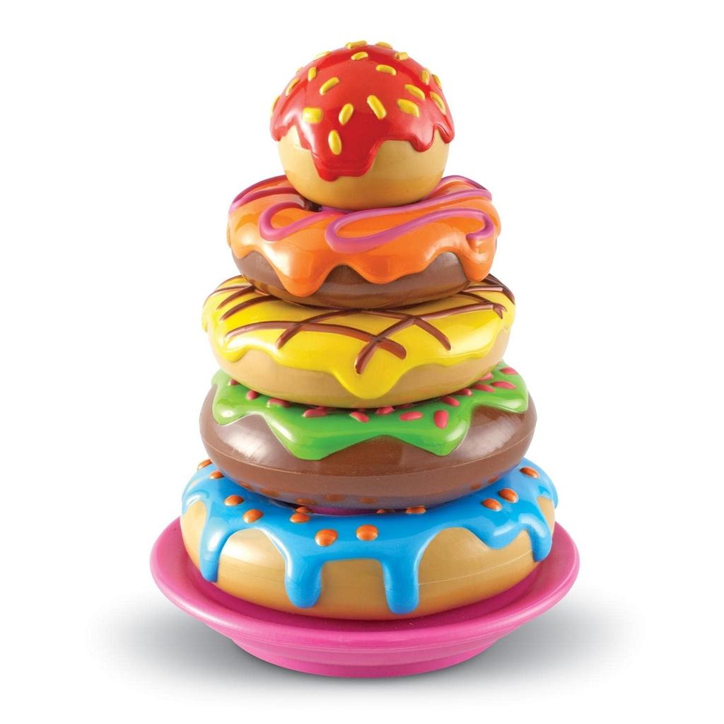 Learning Resources Baby Toy Colorful Donut Tower LER7352 Authentic