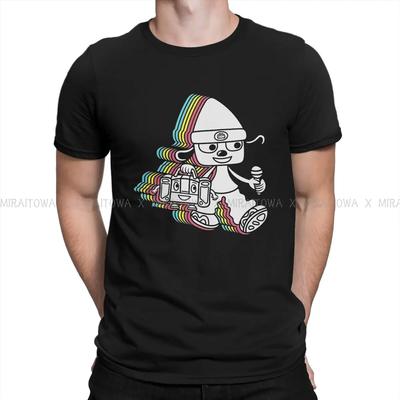 T-shirts Mode Néon Parappa the Rapper Jeu Musical Homme Harajuku Hauts en Tissu T-shirt Col Rond