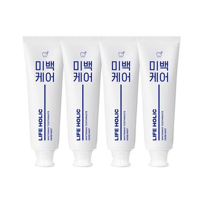 Lifeholic Whitening Care Herb Mint Flavored Toothpaste, 100g, 4 Packs