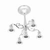 5 Arms Vintage Candlestick Metal Crafts Candle Holder Stand Wedding Party Home Decor Silver