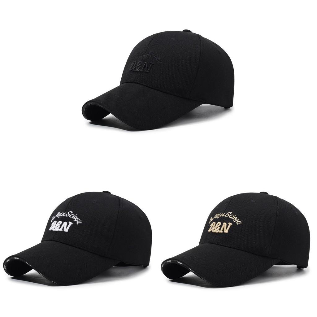 Dn Embroidery Letter Duckbill Baseball Hat Adjustable Sun Protection Breathable