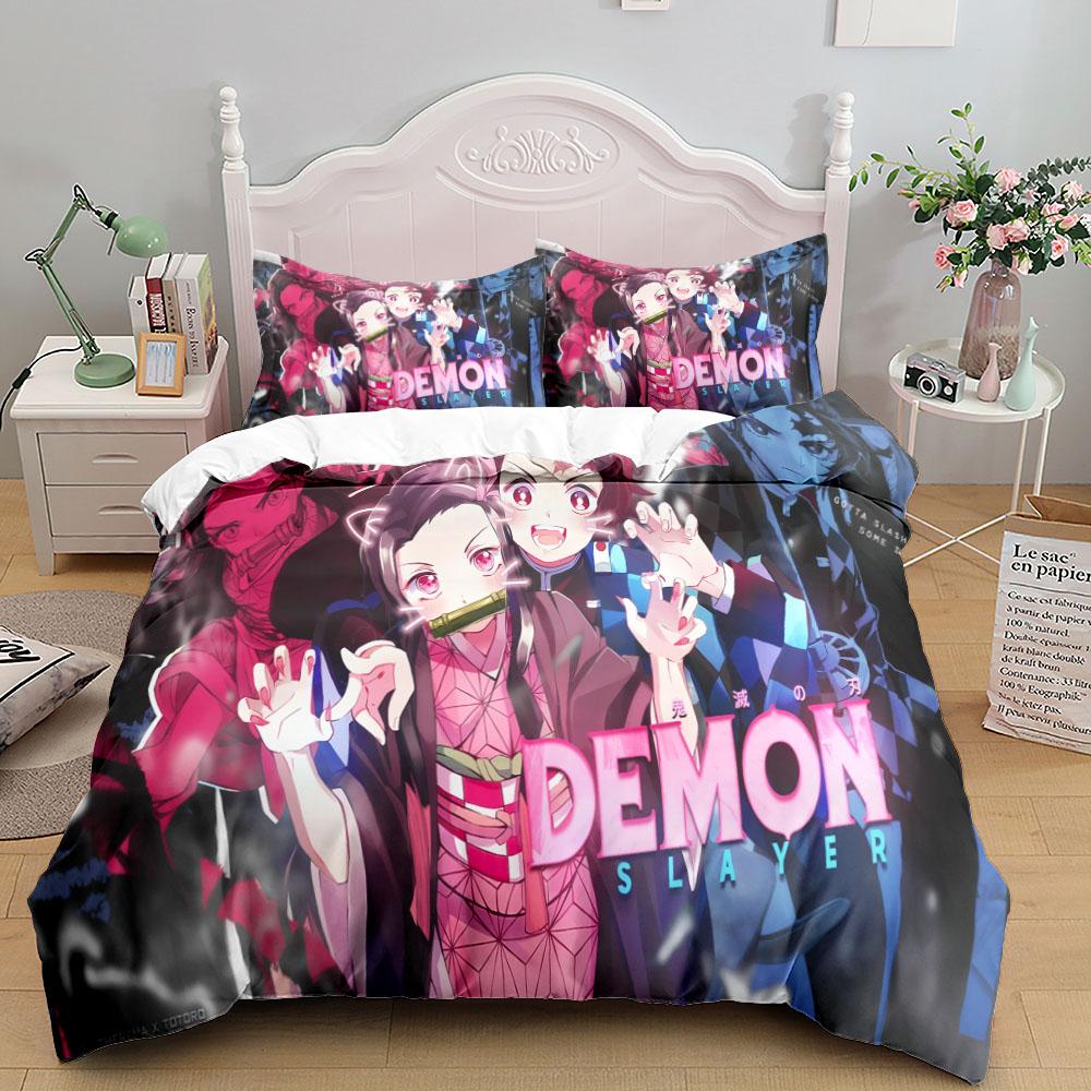 Inosuke Boys Duvet Cover Set EU Single Double King US Twin Full Queen Size slayer Bedclothes