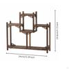 Holz Teegeschirr-Ständer Antiker Look Geschnitztes Design Teekannen-Ausstellungsregal für Wohnzimmer
