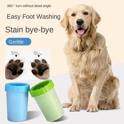 Soft Silicone Bristles Pet Paw Cleaner 360Celsiusleaning Portable Dog Cat Foot Washing Cup Easy To Use Outdoor Pet Foot Washing Cup