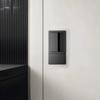 Cerradura de Puerta Magnética de Lengüeta Única Oculta Empotrada con Cierre Plano Minimalista Manija de Puerta Negra para Habitación de Dormitorio Interior