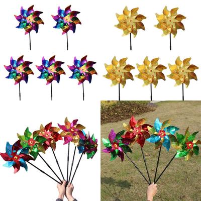 5 PEZZI Girandola Colorata Mulinetto a Vento Rotante Mulino a Vento Ornamento Matrimonio Giocattolo da Esterno per Bambini Prato Scuola Materna Giardino Decorazioni
