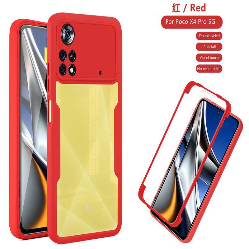 360 Full Body Phone Case For Xiaomi POCO X3 X4 X5 X6 Pro X3 C3 POCO M2 M3 M4 M6 Pro 4G F5 F6 5G Built Screen Protector Cover