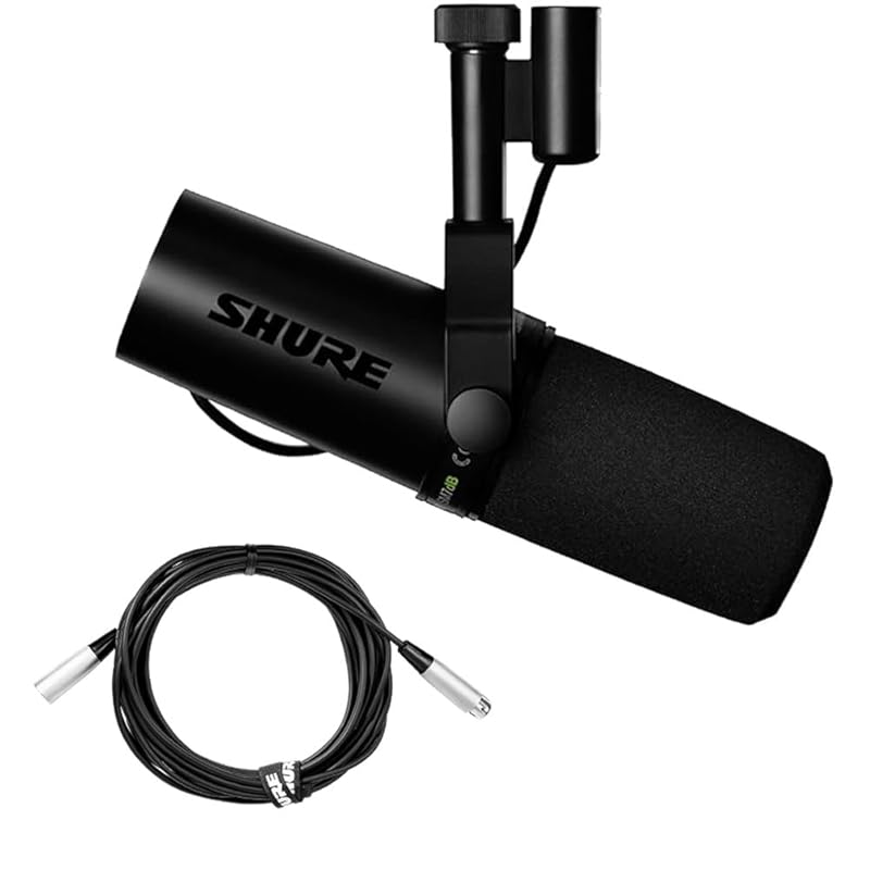 

Sure SM7dB vocal microphone canon cable C25J