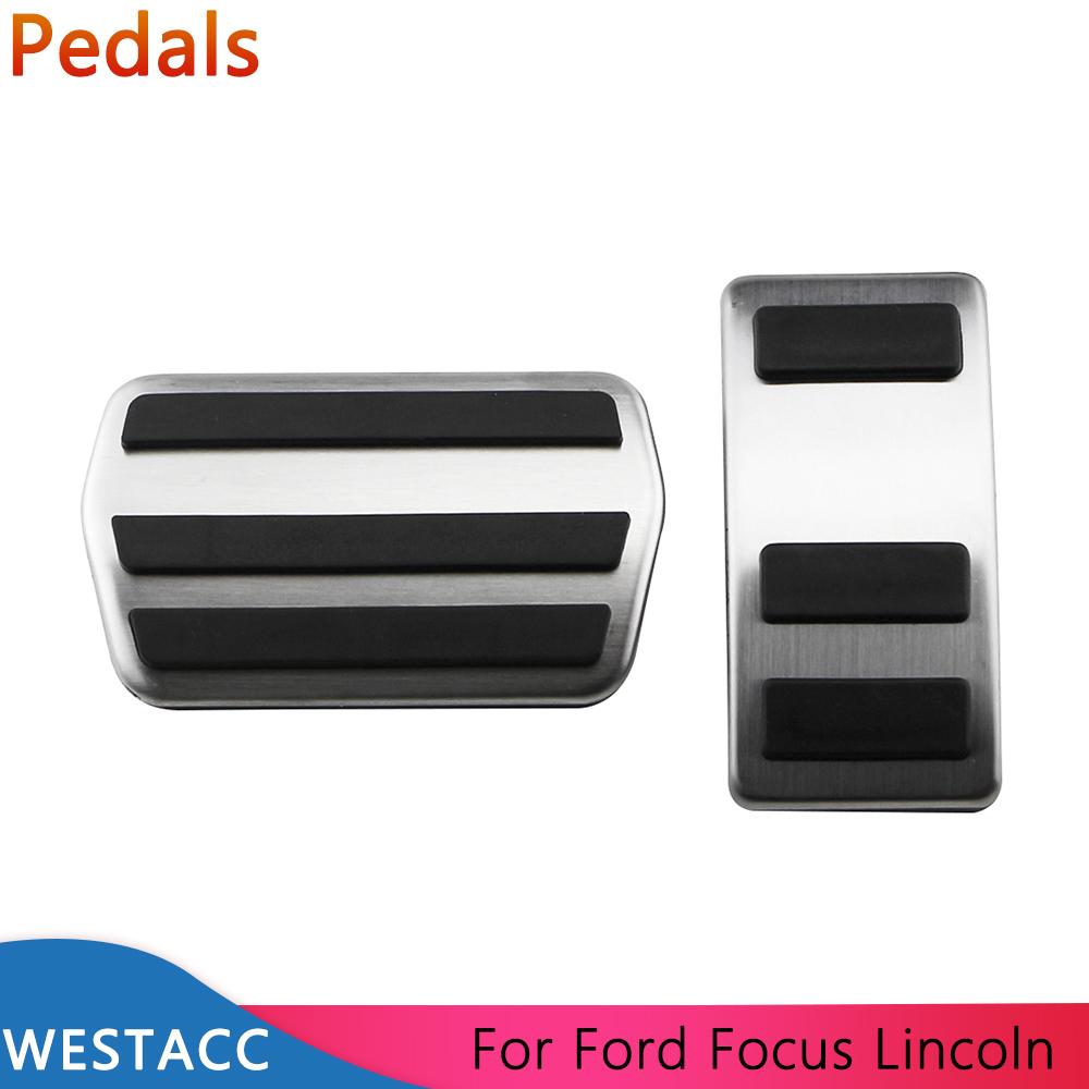 

Автомобильные педали из нержавеющей стали, чехол для педали газового тормоза для Ford New Focus Mk4 2018-для аксессуаров Lincoln Corsair