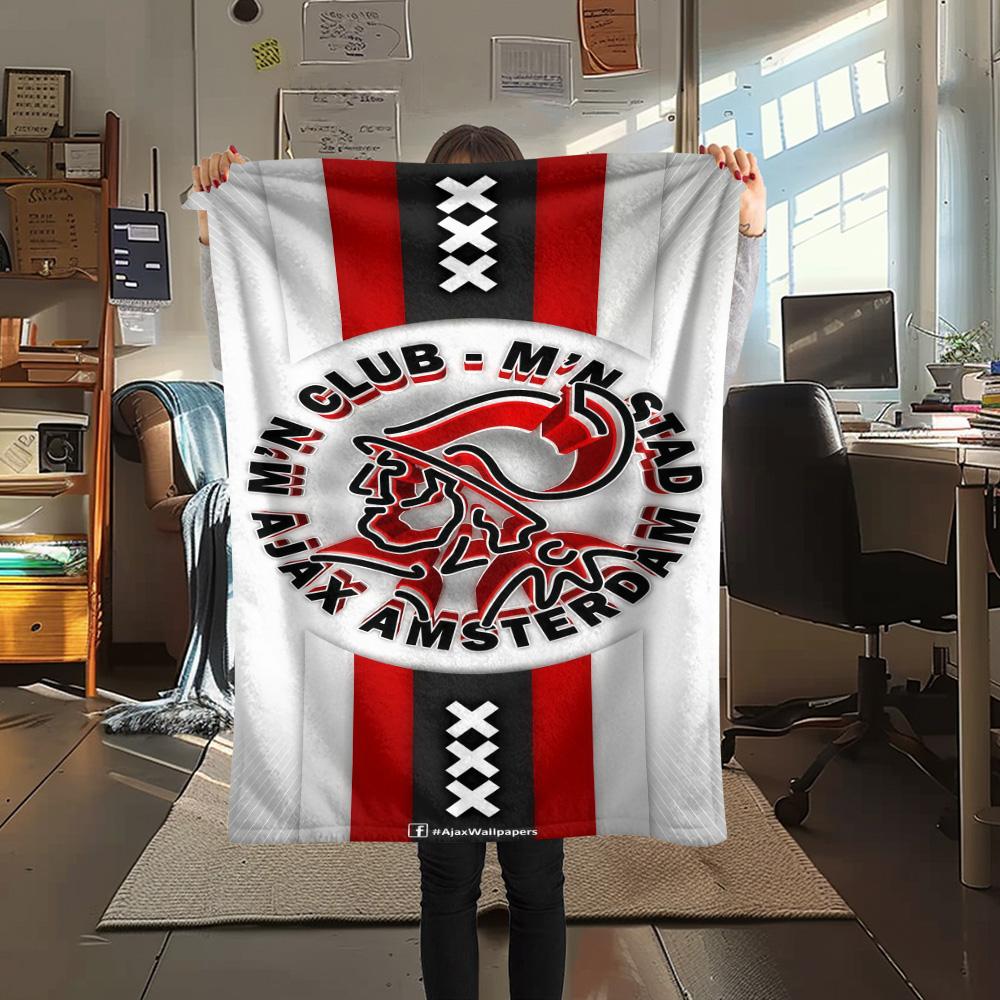 

Ajax logo Print FlAannel Blanket, High quality Comfortable for All Seasons, Home Decor, Warmth and Comfort 80cm x 120cm