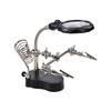 LED Light Magnifier Adjustable Support Multifunction Welding Magnifier Helping Repair Tools Non-slip for Maintenance Inspection