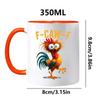 Funny Coffee Cups 350ml Ceramic Drinking Container Fun Coffee Mugs Tea Cup for Men Women Friends Family Coworkers Chicken Lovers