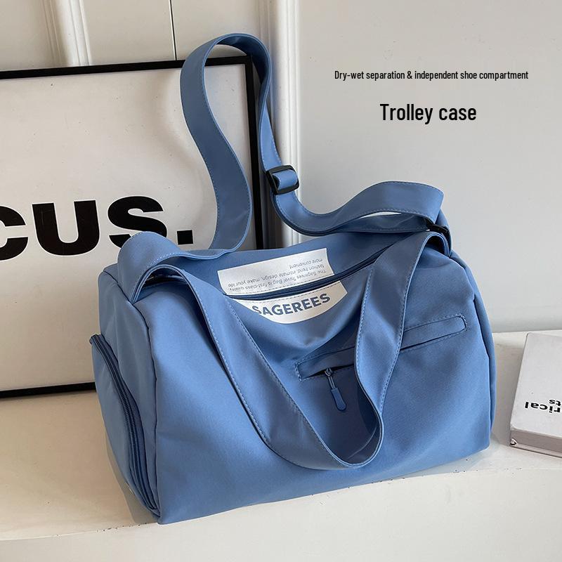 

Жіноча сумка для спортзалу та плавання: Відділення для вологого/сухого, Легка, Містка сумка для тренувань та подорожей 39cm*230cm*19cm синій