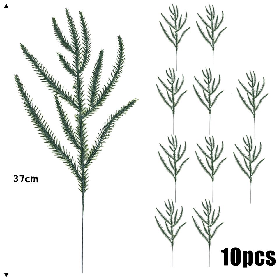 20Pcs Simulated Pine Cypress Rattan Plastic Christmas Decorative Accessories DIY Garland Branches Flower Arrangement Decoration