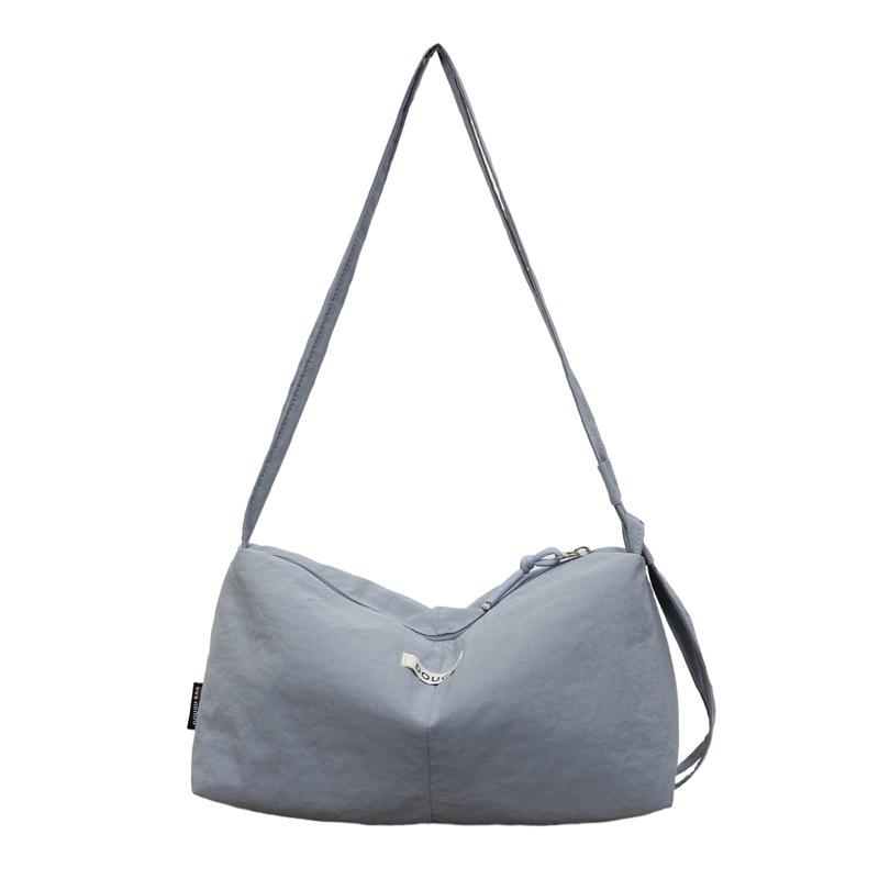 Casual Nylon Hobo Shoulder Bag with Zipper Closure Crossbody Purse for Women Daily Travel