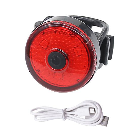Bike Rear Light Compacted Weatherproof USB Charging Rechargeable Bicycle Brake Lamp for Night Riding