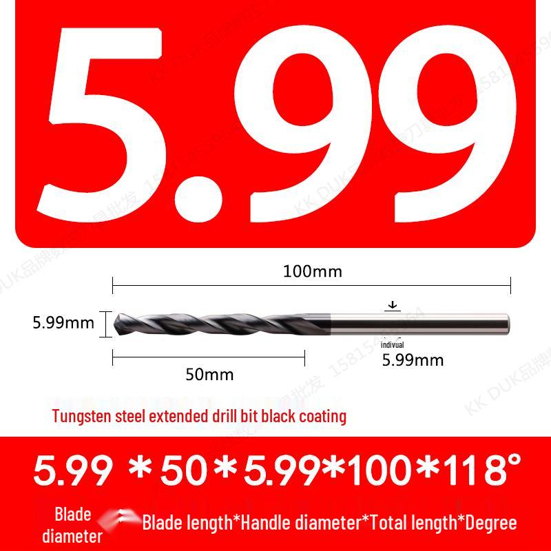 Straight Shank Solid Carbide Drill Bit Set (5.91–5.99mm)
