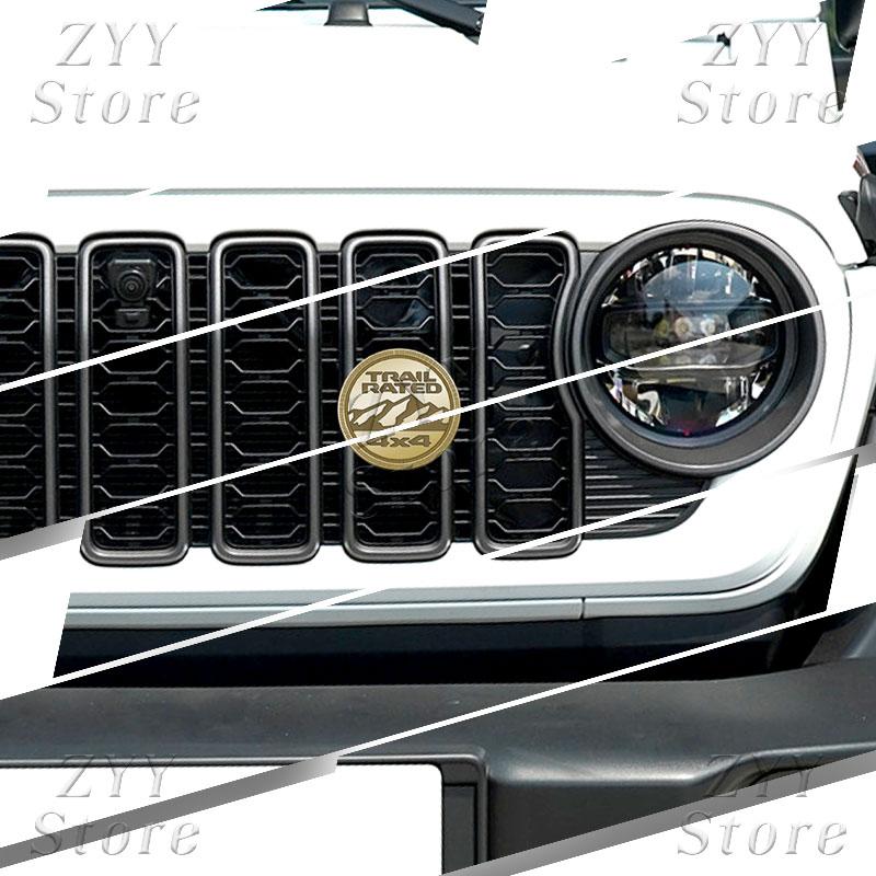 3D Metall Auto Kühlergrill Emblem 4X4 TRAIL RATED Logo Karosserie Aufkleber Auto Abzeichen Aufkleber Zubehör