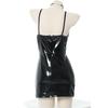 Sexy Erotic Cat Girl Mesh Hollow Leather Dress Catwoman Uniform Outfits Cosplay Costumes