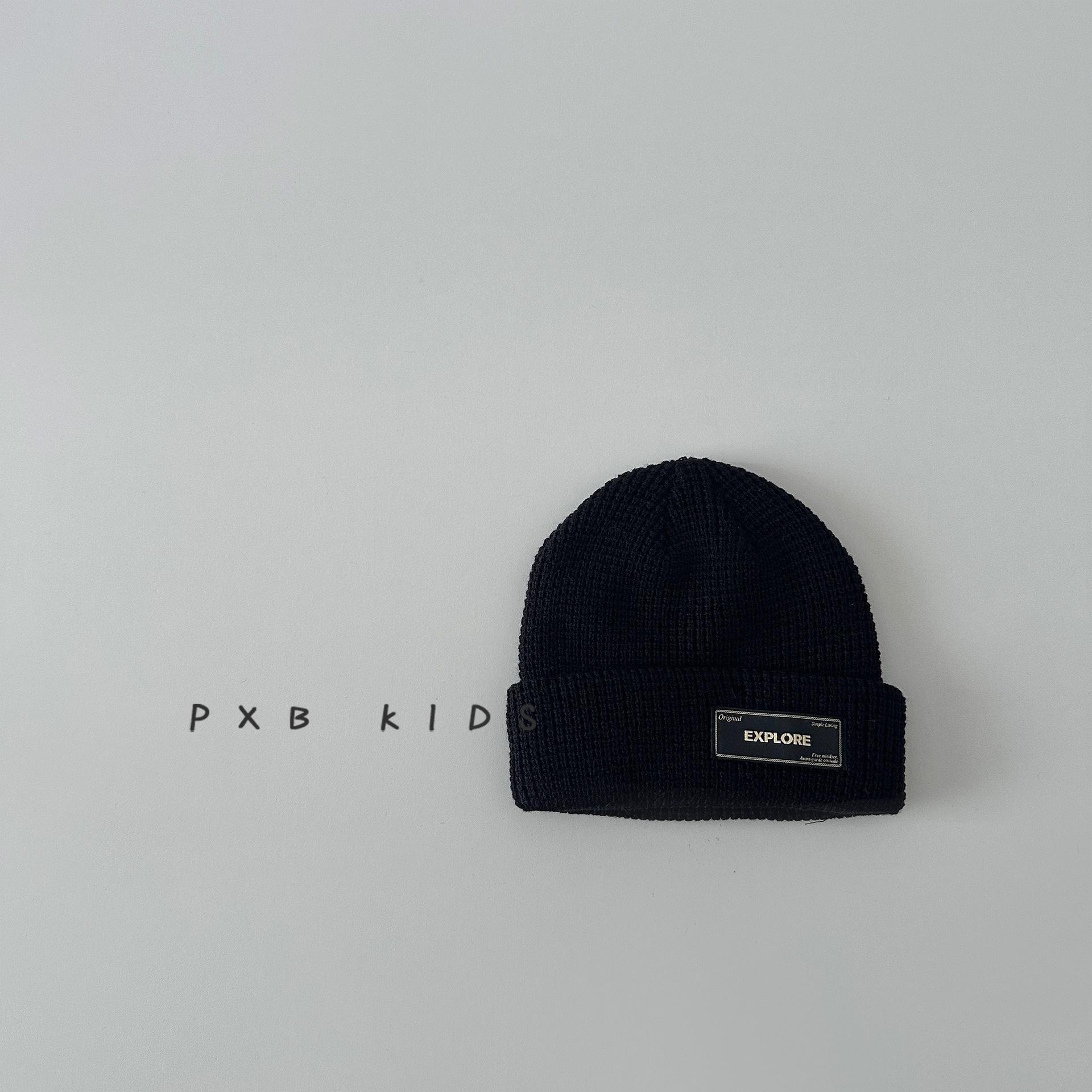 

Children s Hats for Autumn and Winter Warm and Stylish English Stitched Label Pullover Hats for Boys Girls and Babies Trendy and Cool Woolen Hats 44-50cm