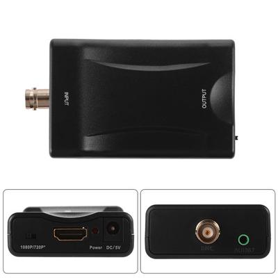 Convertisseur Vidéo 1080P/720P Petit Signal Stable Haute Clarté Adaptateur BNC vers HDMI-compatible pour Caméra