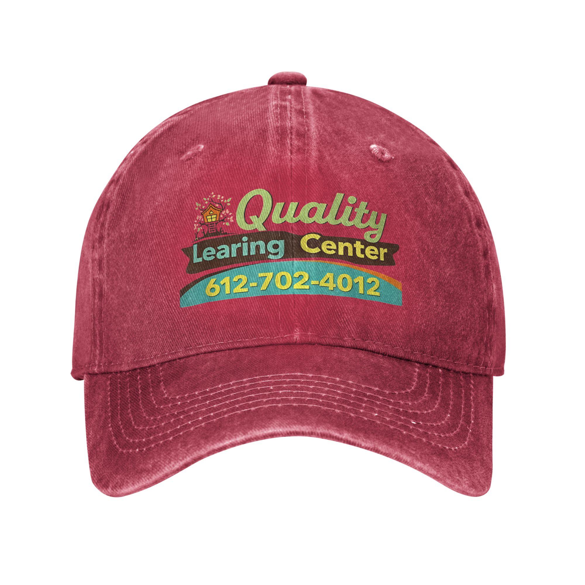 Quality Learing Center Baseball Cap Sun  Outdoor Sports Adjustable Washed Hip Hop Hats Female Male Street Style Baseball Caps One Size