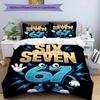 3PC Custom Name "Six Seven Adventure" Bedding Set Printed Bedding Set Duvet Cover Closure Includes 1 Duvet Cover & 162 Pillowcases for Bedroom