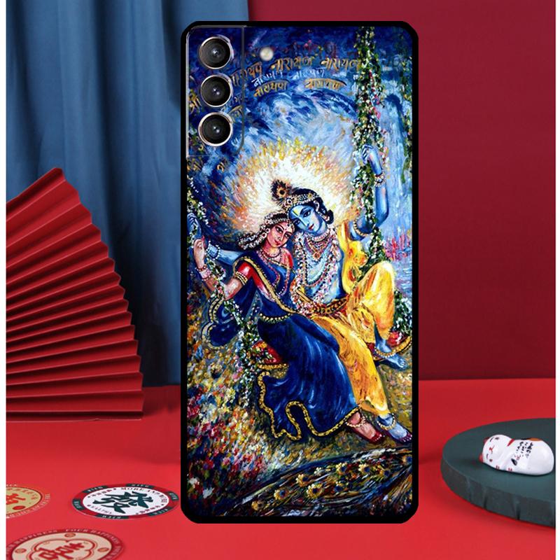 Lord Krishna Radha Phone Case For Samsung Galaxy S25 Ultra S9 S10 S20 S21 FE S22 S23 Plus S24 Ultra Back Cover
