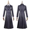 Halloween Wednesday Addams Role Playing Adult School Uniform Costume Set For Themed Parties