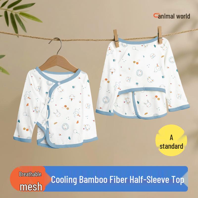 Bamboo Fiber Summer Baby Jumpsuit, Antibacterial & Breathable, for Infants & Toddlers