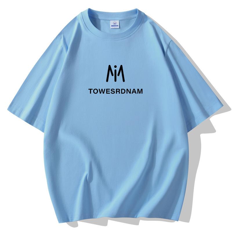 INS Men Fashion Short Sleeves Loose T-shirt 100% Cotton Casual Tee Size S-5XL