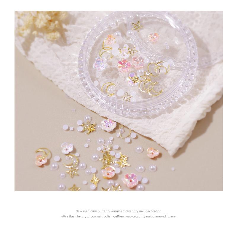 1Box Eyes Face Makeup Facial Decoration Patch Butterfly Diamond Pearl Adhesive Rhinestone Glitter Sequin Diy Nail Art Decoration