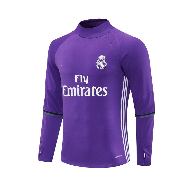 

Real Madrid Vintage Half Zip Long Sleeve Sports Training Suit Arsenal Dortmund Ac Football Suit XXL