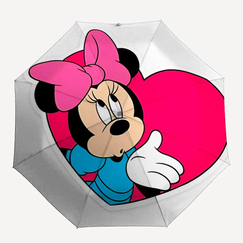 

1pc Minnie Mouse Automatic Open/close, All-Season Portable Folding Umbrella for Women & Men, Travel, Everyday, Durable Frame y250805026
