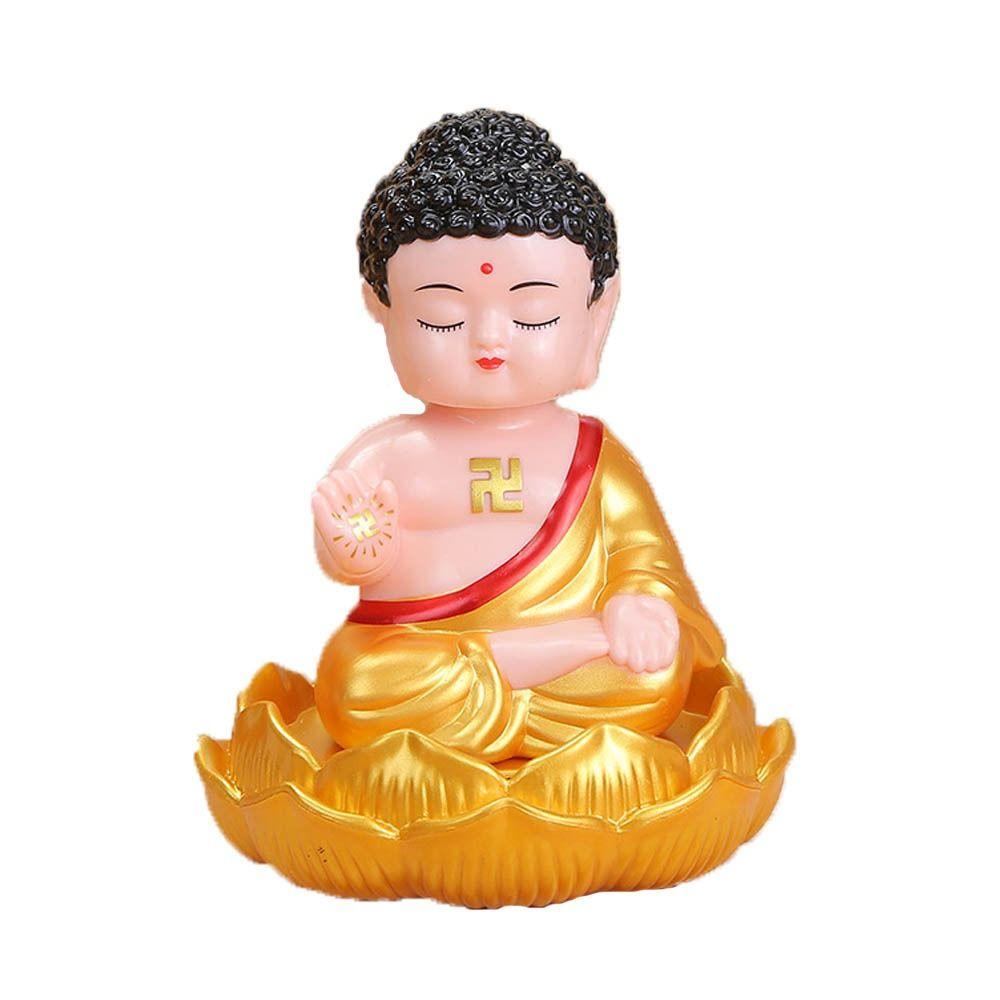 

Decorative Solar Shaking Head Toys Handcrafts Desktop Buddha Statue Ornaments 2